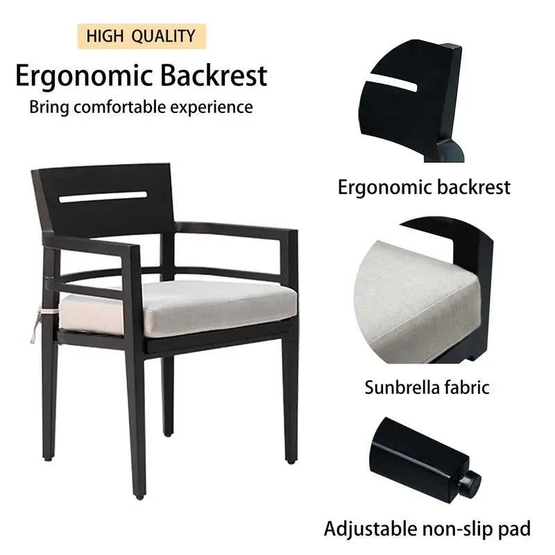 Patio Furniture Set, 7-Piece, Aluminum, 4 Chairs, 2 Swivel Rockers, Table